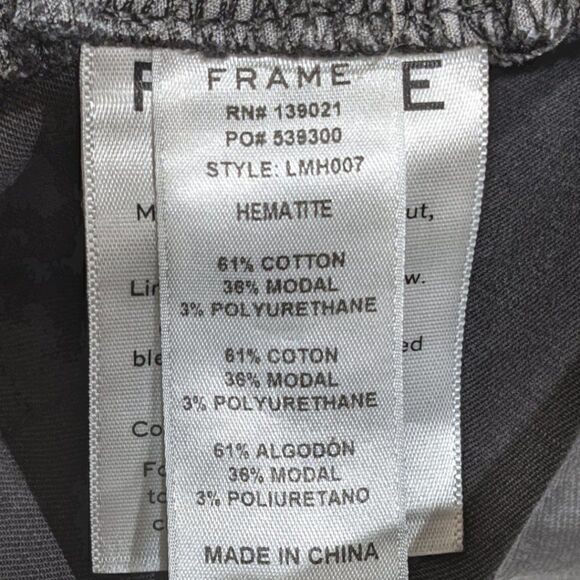 FRAME DENIM L'Homme Slim Men's GREY/HEMATITE Denim Size 38, LMH007 - Picture 5 of 6